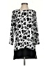 Susan Graver Graphic Black Casual Dress Size S - photo 1