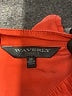 Waverly Grey 100% Silk Orange 3/4 Sleeve Silk Top Size XS - photo 7