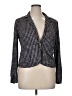 Tory Burch 100% Rayon Houndstooth Blue Blazer Size XL - photo 1