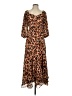 Hutch 100% Polyester Animal Print Brown Casual Dress Size S - photo 1