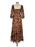 Hutch 100% Polyester Animal Print Brown Casual Dress Size S - photo 2