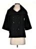 Sophia Eugene 100% Acetate Solid Black Coat Size 4 - photo 1