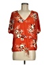 Lavish Orange Short Sleeve Blouse Size M - photo 1