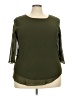Acevog Green 3/4 Sleeve Blouse Size XXL - photo 1