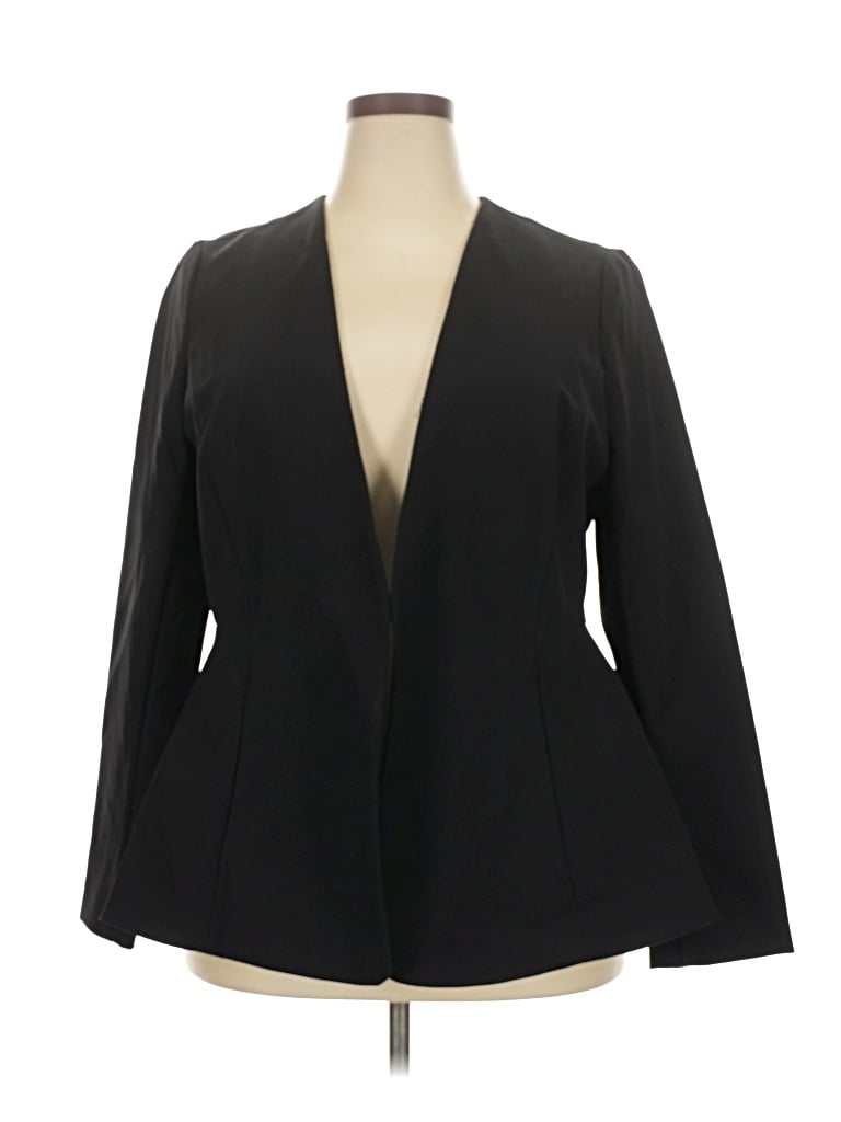 Pre-owned Lane Bryant Blazer Jacket In Black