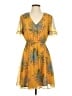 Madewell 100% Polyester Tropical Yellow Casual Dress Size 2 - photo 1