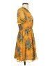 Madewell 100% Polyester Tropical Yellow Casual Dress Size 2 - photo 4