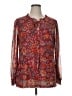By Design Red Long Sleeve Blouse Size 1X - photo 1