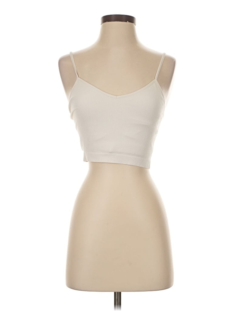 Pre-owned Primark Tank Top Ivory Strapless Neckline Tops In White