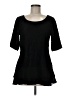 Mikarose 100% Nylon Black 3/4 Sleeve Top Size M - photo 1
