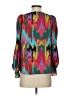 Crosby 100% Polyester Graphic Teal 3/4 Sleeve Blouse Size S - photo 2