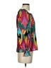 Crosby 100% Polyester Graphic Teal 3/4 Sleeve Blouse Size S - photo 4