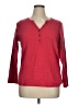 North Crest Red Long Sleeve Henley Size 1X - photo 1
