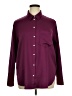 Gap 100% Polyester Solid Burgundy Long Sleeve Blouse Size XL - photo 1