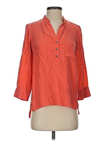 Waverly Grey 3/4 Sleeve Silk Top (view 1)