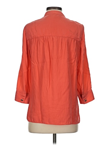 Waverly Grey 3/4 Sleeve Silk Top (view 2)