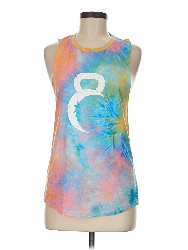 Pre-owned Zyia Active Tank Top Orange Halter Neckline Tops