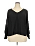 ELOQUII 100% Polyester Black Long Sleeve Blouse Size 18 - photo 1