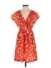 Gap 100% Polyester Print Red Casual Dress Size 0 - photo 1
