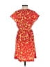 Gap 100% Polyester Print Red Casual Dress Size 0 - photo 2
