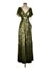 Mac Duggal 100% Polyester Green Cocktail Dress Size 4 - photo 1