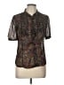 Xhilaration Black Short Sleeve Blouse Size L - photo 1