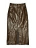 Assorted Brands 100% Polyurethane Metallic Brown Faux Leather Skirt Size XS - photo 2
