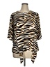 Worthington 100% Polyester Animal Print Gold 3/4 Sleeve Blouse Size XL - photo 1