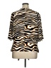Worthington 100% Polyester Animal Print Gold 3/4 Sleeve Blouse Size XL - photo 2