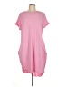 Unbranded Solid Pink Casual Dress Size L - photo 1