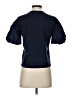 Milly Solid Blue Short Sleeve Turtleneck Size P (petite) - photo 2
