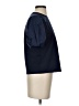 Milly Solid Blue Short Sleeve Turtleneck Size P (petite) - photo 4