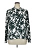 Investments Floral Silver Long Sleeve Blouse Size XL - photo 1
