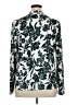 Investments Floral Silver Long Sleeve Blouse Size XL - photo 2