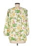 Cato 100% Polyester Green Ivory 3/4 Sleeve Blouse Size M - photo 2