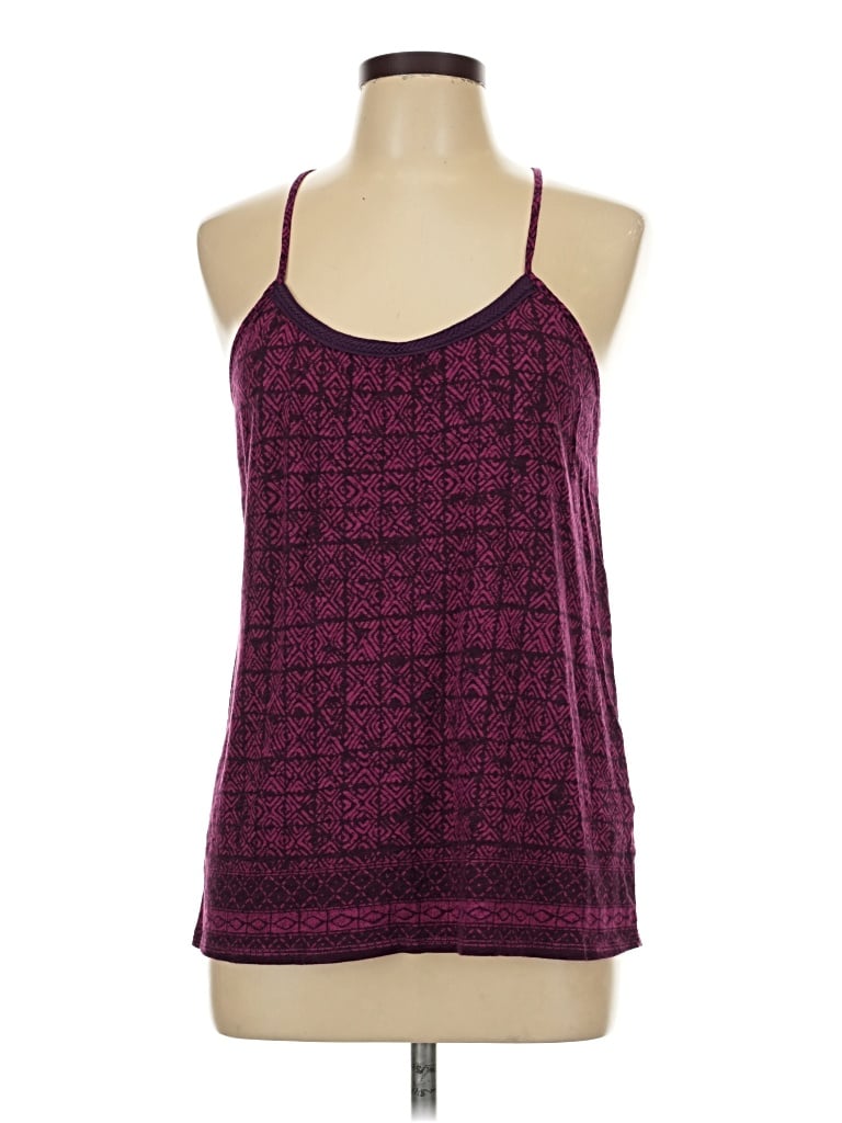 Pre-owned Lucky Brand Tank Top Purple Halter Neckline Tops