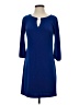 Donna Ricco Solid Blue Casual Dress Size 4 - photo 1