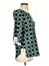 Top It Off 100% Cotton Blue 3/4 Sleeve Blouse Size XS - photo 4