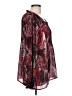 Allison Taylor 100% Polyester Burgundy Long Sleeve Blouse Size L - photo 4