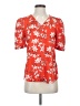 Calvin Klein 100% Polyester Orange Short Sleeve Blouse Size XS - photo 1