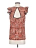 Ann Taylor Orange Short Sleeve Blouse Size 4 - photo 2