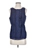 Gap 100% Polyester Blue Sleeveless Blouse Size S - photo 1
