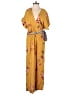 Corey Lynn Calter 100% Rayon Floral Yellow Jumpsuit Size XS - photo 1