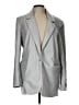 Badgley Mischka 100% Polyurethane Solid Silver Blazer Size L - photo 1