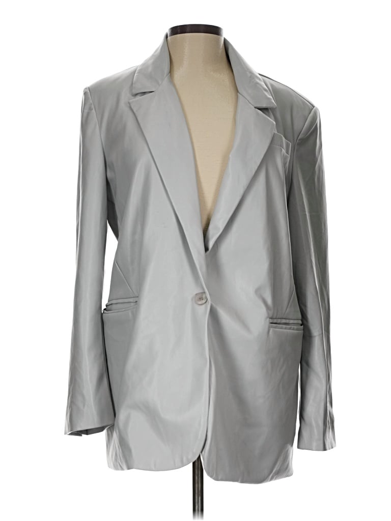 Pre-owned Badgley Mischka Blazer Jacket In Silver