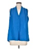 Rose + Olive 100% Polyester Blue Sleeveless Blouse Size M - photo 1