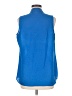 Rose + Olive 100% Polyester Blue Sleeveless Blouse Size M - photo 2