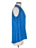 Rose + Olive 100% Polyester Blue Sleeveless Blouse Size M - photo 4