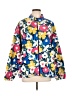 Assorted Brands 100% Polyester Floral Blue Windbreaker Size L - photo 1