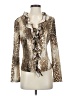 Clara Sun Woo Animal Print Brown Long Sleeve Blouse Size S - photo 1